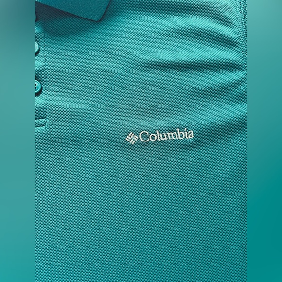Columbia Men's Green Omni-shade Sun Protection Short Sleeve Polo Shirt Medium - Picture 3 of 7